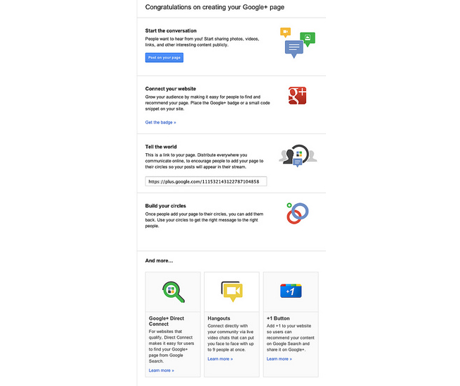 Google + Business Page Final Step