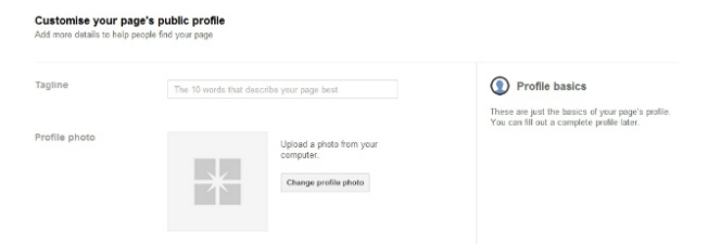 Google+ Business Page Tagline