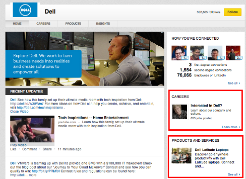 Career and Products Now Featured on Home Tab