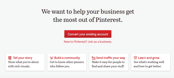 Convert Your Existing Pinterest Account