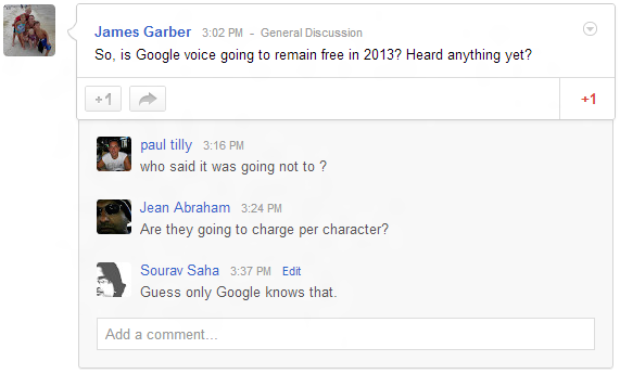 Google+ Communities Discussions