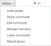 Google+ Community Actions