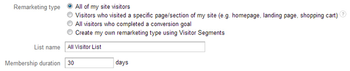 You can create lists that target all your visitors.