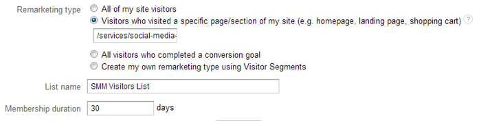 You can create lists that target specific page visits.